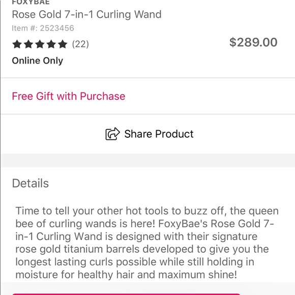 FoxyBae curling wand set, EUC - Picture 7 of 8